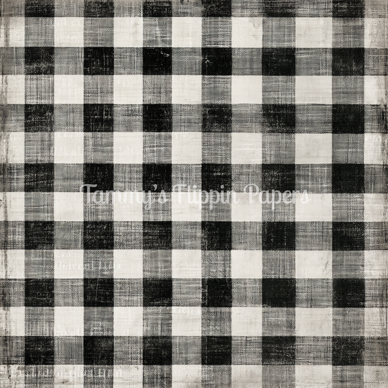 Black & White Checks Tissue Paper - Flippin Furniture
