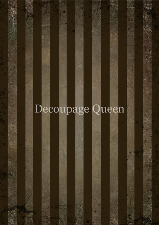 Brown Stripes Rice Paper - Decoupage Queen