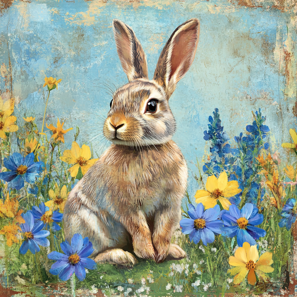 Bunny in Bloom Tissue Paper - Flippin Furniture