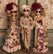 Burgundy & Bow Ties Decoupage Paper - Flippin Furniture
