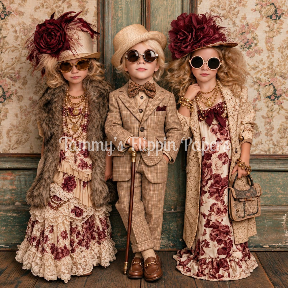 Burgundy & Bow Ties Decoupage Paper - Flippin Furniture