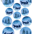 Christmas 0061 - Dashing Through the Snow Rounds Rice Paper - Paper Designs