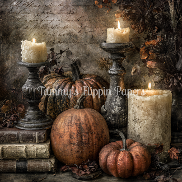 Candlelit Pumpkin Study Tissue Paper - Flippin Furniture
