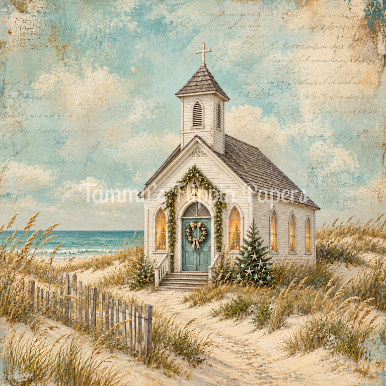 Chapel in the Dunes Decoupage Paper - Flippin Furniture