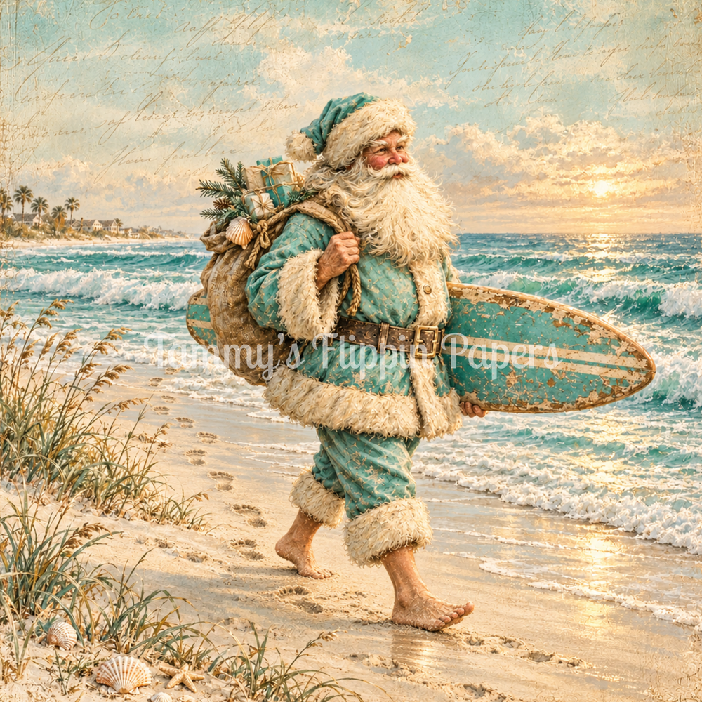Christmas Ashore Decoupage Paper - Flippin Furniture