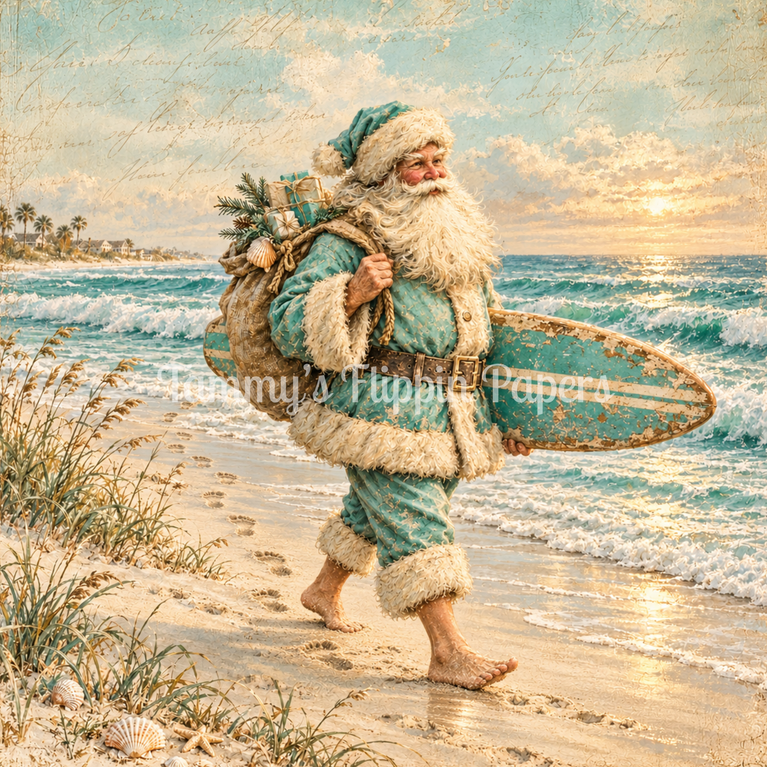 Christmas Ashore Decoupage Paper - Flippin Furniture