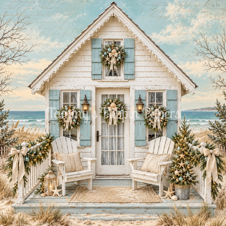 Christmas Cottage Decoupage Paper - Flippin Furniture