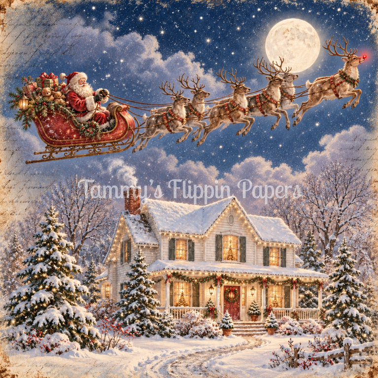 Christmas Eve Magic Decoupage Paper - Flippin Furniture
