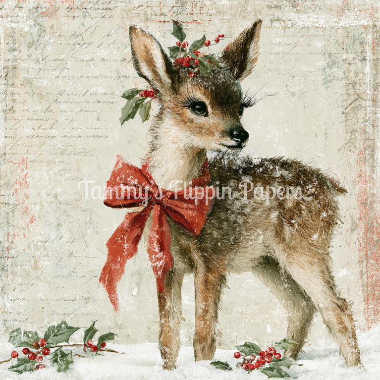 Christmas Fawn Tissue Paper - Flippin Furniture