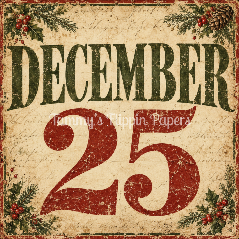 Christmas Past Decoupage Paper - Flippin Furniture