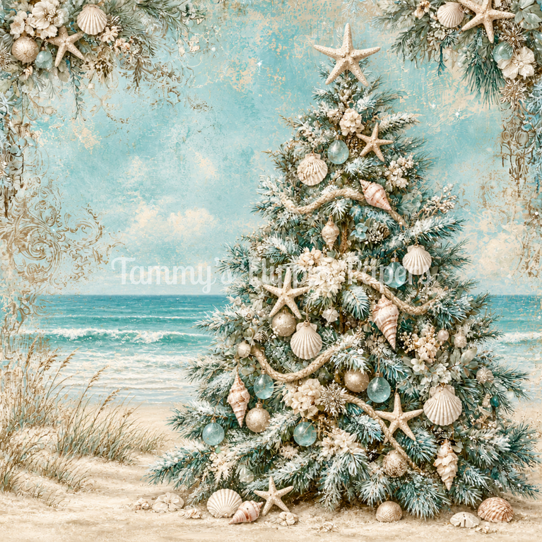 Christmas Tide Tree Decoupage Paper - Flippin Furniture