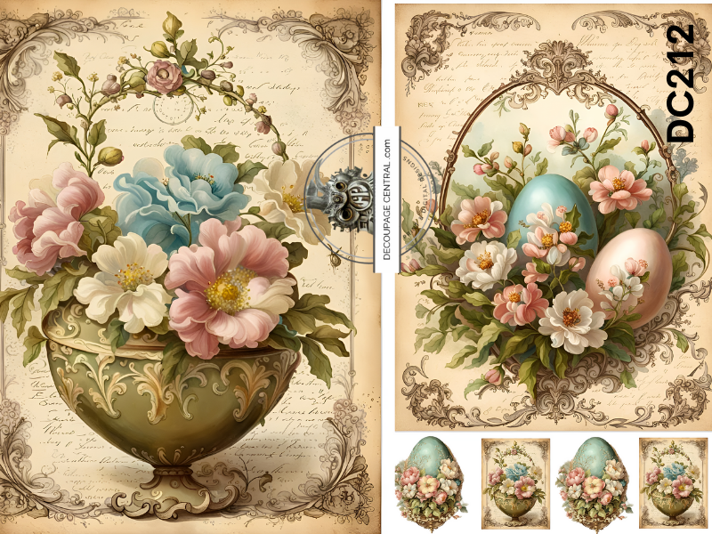 Golden Urn Rice Paper (DC212) - Decoupage Central