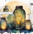 Fireflies in Jars Decoupage Paper (DC224)- Decoupage Central