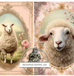 Pink Sheep Rice Paper (DC238)- Decoupage Central