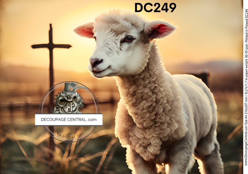 The Lamb Rice Paper (DC249) - Decoupage Central
