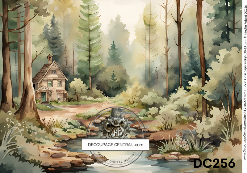 Forest Cabin Decoupage Paper (DC256) - Decoupage Central