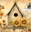 Sunflower Birdhouse Rice Paper (DC257) - Decoupage Central