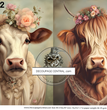 Dressed Up Cows Rice Paper (DC282)- Decoupage Central