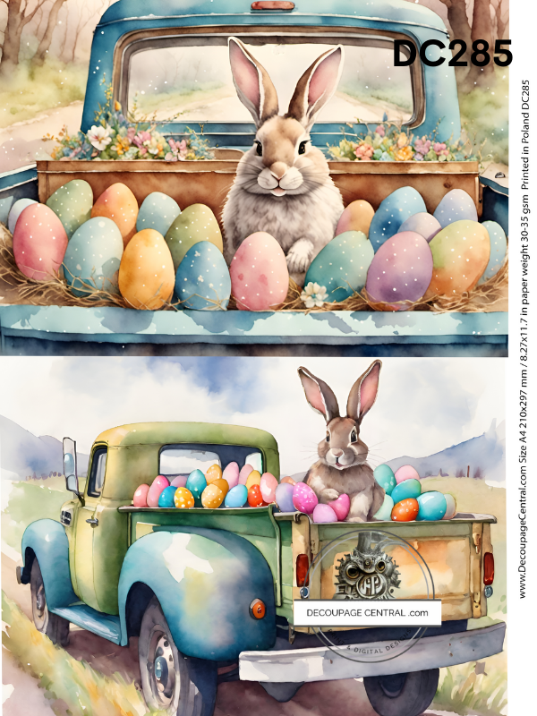 Easter Delivery Duo Rice Paper (DC285)- Decoupage Central