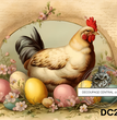 Hen with Easter Eggs Rice Paper (DC287)- Decoupage Central
