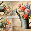 Watering Can Trio Rice Paper (DC340)- Decoupage Central