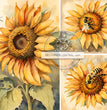 Bee N Sunflowers Rice Paper (DC338) - Decoupage Central
