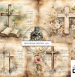 Crosses & Parchment Rice Paper (DC290) - Decoupage Central
