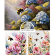 Bees N Blossom Rice Paper (DC337) - Decoupage Central