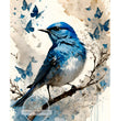 Bluebird with Butterflies Rice Paper (DC363) - Decoupage Central