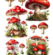 Mushrooms N Toads Rice Paper (DC385)- Decoupage Central