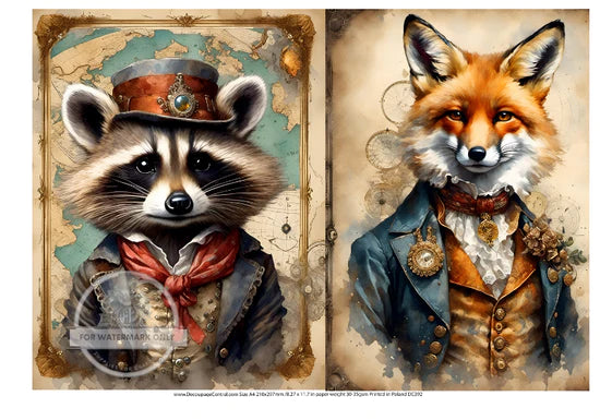 Victorian Gentlemen Duo Rice Paper (DC392)- Decoupage Central