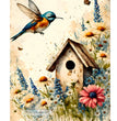 Spring Birdhouse Rice Paper (DC411)- Decoupage Central