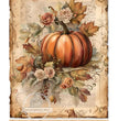 Autumn Pumpkin Floral Rice Paper (DC414) - Decoupage Central