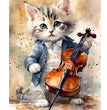 Fiddling Kitten Rice Paper (DC423)- Decoupage Central