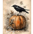 Raven Pumpkin Rice Paper (DC440) - Decoupage Central