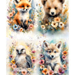 Forest Baby Wreaths Rice Paper (DC445)- Decoupage Central