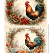 Rooster Wreaths Rice Paper (DC447)- Decoupage Central