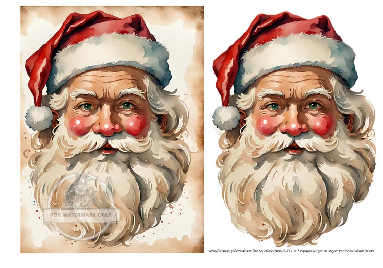 Front Door Santa Duo Rice Paper (DC449)- Decoupage Central