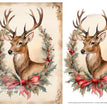 Christmas Stag Duo Rice Paper (DC453) - Decoupage Central