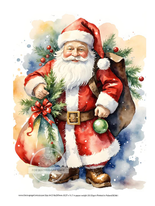 Saint Nick Decoupage Paper - Decoupage Central