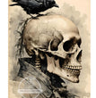Skeleton & Crow Rice Paper(DC463) - Decoupage Central