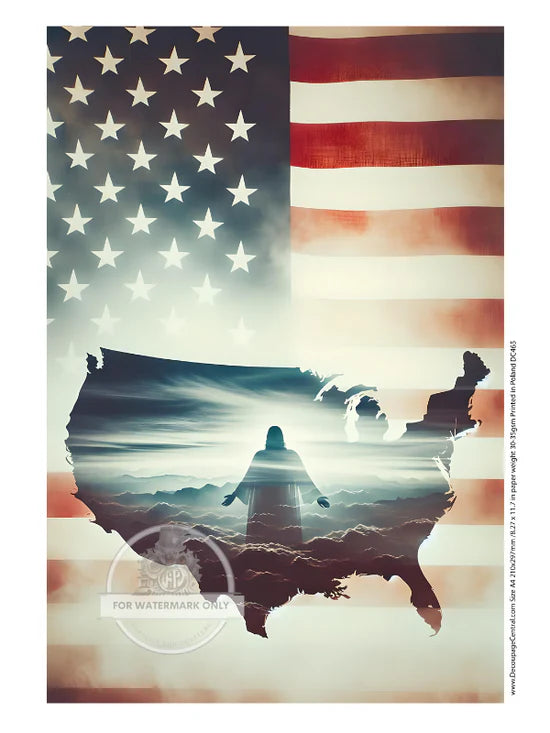 One Nation Rice Paper (DC465)- Decoupage Central