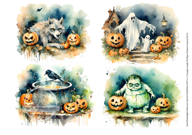 Ghoulish Fun Rice Paper (DC475) - Decoupage Central