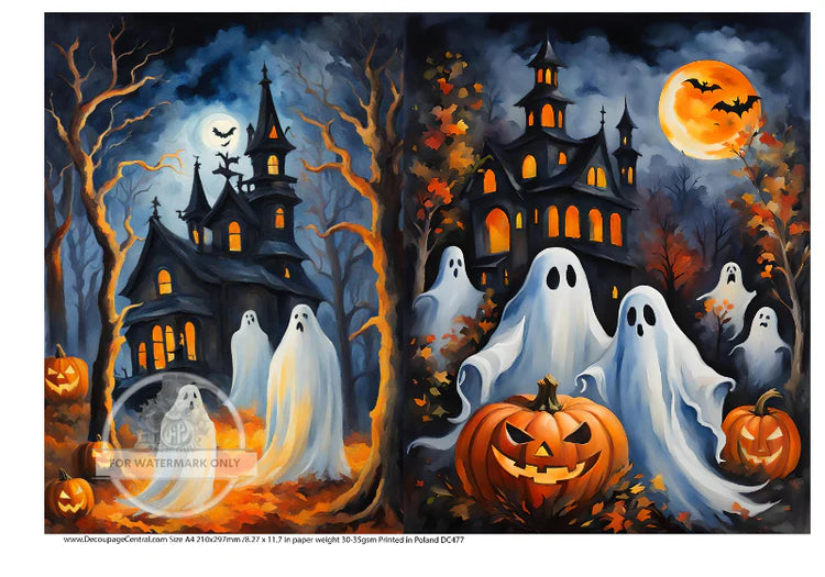 Sheet Ghosts Duo Rice Paper (DC477) - Decoupage Central