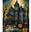 Spooky Pumpkin House Rice Paper (DC480) - Decoupage Central