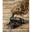 Musical Steam Engine Rice Paper (DC482) - Decoupage Central