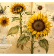 Sunflower Botanical Rice Paper - Decoupage Central
