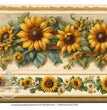 Sunflower on Grainsack Stripe Rice Paper (DC5015) - Decoupage Central