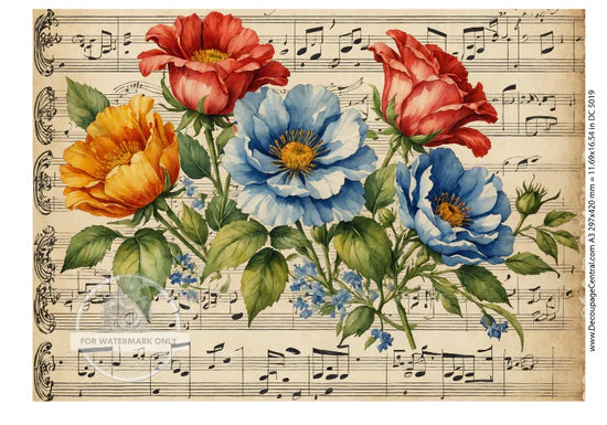 Blossom Melody Rice Paper (DC5019) - Decoupage Central