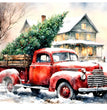 Country Christmas Santa Rice Paper - Decoupage Central